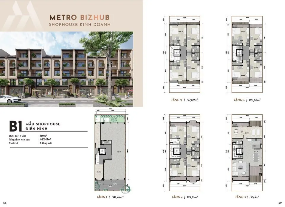 Thiết kế shophouse B1